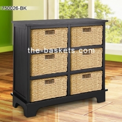 Cabinet with six storage baskets