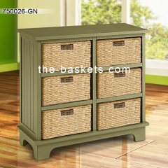 Cabinet with six storage baskets