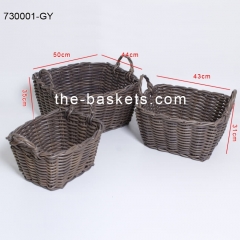 Resin rattan storage basket