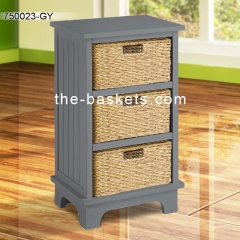 Cabinet with three storage baskets