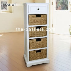 Cabinet with one drawer and four storage baskets