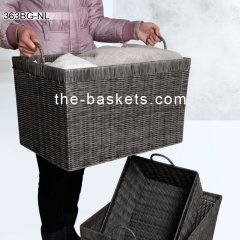 Resin wicker storage trunk