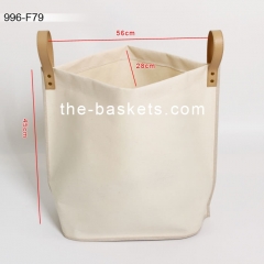 Foldable storage basket with water resistant PE Coating on backside