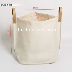 Foldable storage basket with water resistant PE Coating on backside