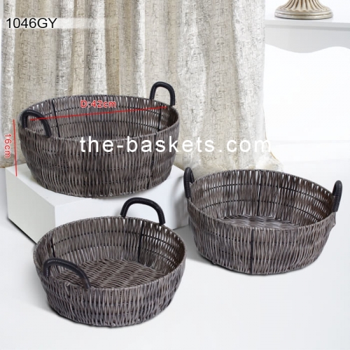 Resin wicker storage basket
