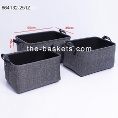 Storage baskets in polyester fabric