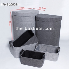 Half round laundry hamper