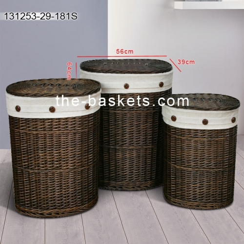 Willow hampers with liner