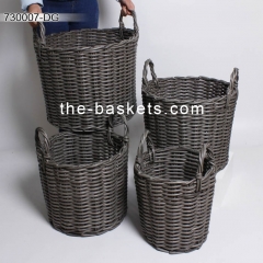 Resin wicker storage basket