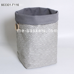 Foldable fabric laundry basket