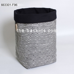 Foldable fabric laundry basket