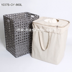 PP strap laundry hamper with open weave