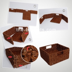 Foldable seagrass basket