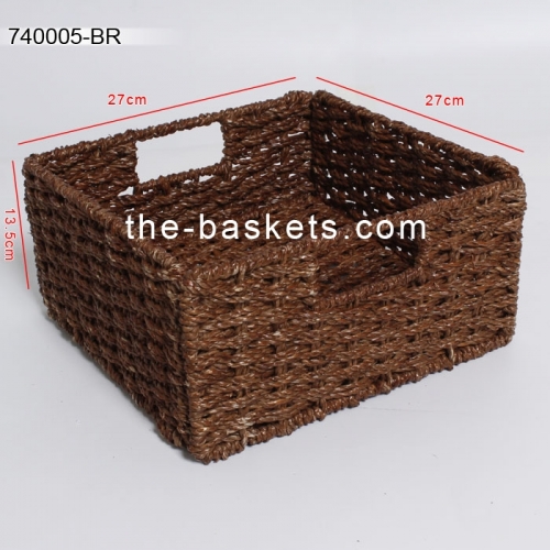Foldable seagrass basket