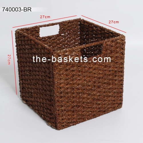 Foldable seagrass basket
