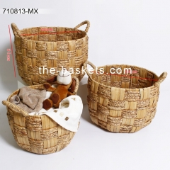 Water hyacinth storage basket
