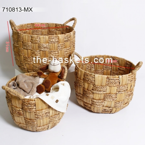 Water hyacinth storage basket