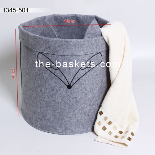 Foldable fabric storage basket