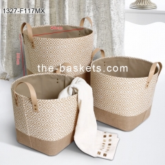 Fabric storage baskets