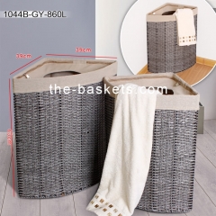 Resin wicker corner hamper