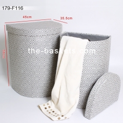 Half round laundry hamper