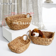 Water hyacinth storage basket
