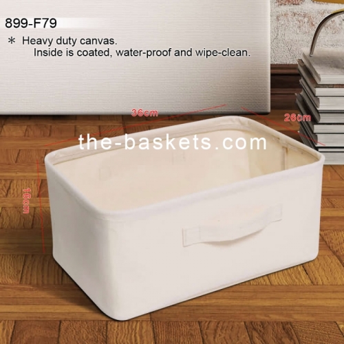 Fabric rectangular basket
