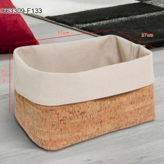 Foldable fabric storage basket
