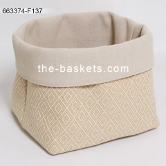 Foldable fabric storage basket