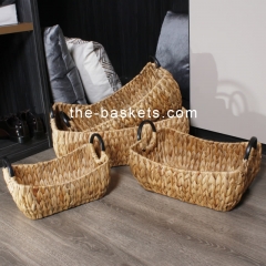 Water hyacinth storage basket