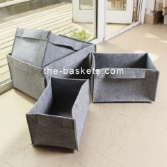 Felt basket with cuff