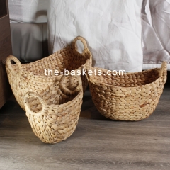 Water hyacinth storage basket