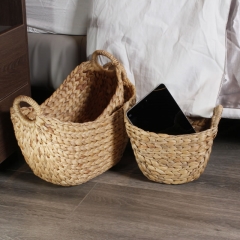 Water hyacinth storage basket