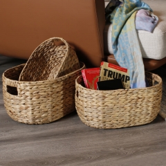 Water hyacinth storage basket