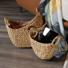 Water hyacinth storage basket