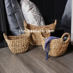 Water hyacinth storage basket