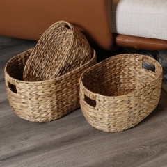 Water hyacinth storage basket