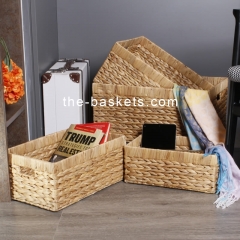 Water hyacinth storage basket