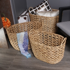 Water hyacinth storage basket