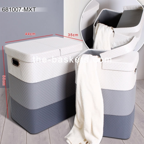 Rectangular laundry with cover lid