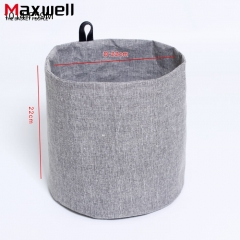 Foldable storage basket with PU handles