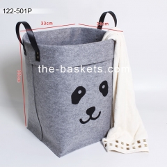 Foldable fabric laundry basket