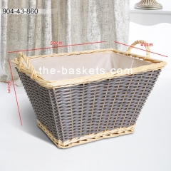 Willow and Resin wicker storage basket