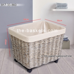 Willow storage bin on wheels