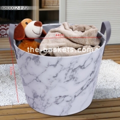 Marble pattern printed fabric laundry with handle