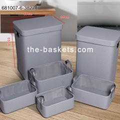 Rectangular laundry with cover lid