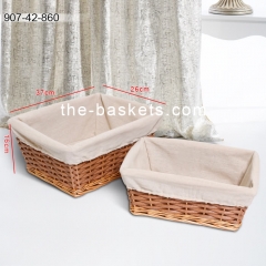 Willow and Resin wicker storage basket