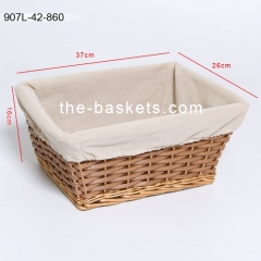 Willow and Resin wicker storage basket