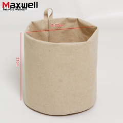 Foldable storage basket with PU handles