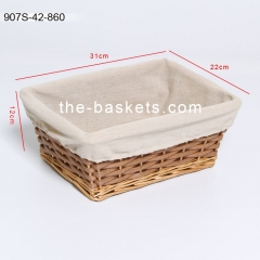 Willow and Resin wicker storage basket